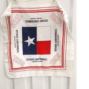 Vintage Wamcraft Bandana Handkerchief Scarf Texas Sesquicentennial 21"x22"